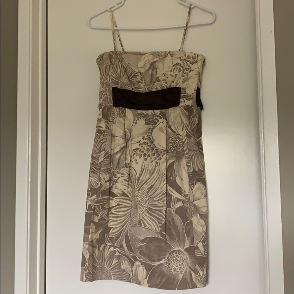 MAEVE Brown/Cream Floral Dress - Sz 2